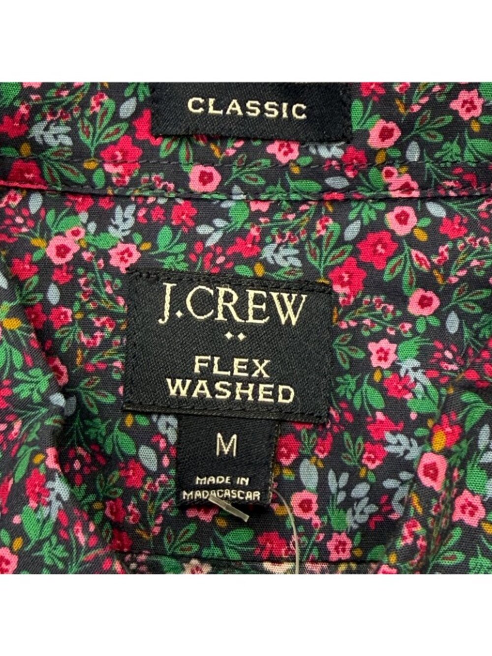 J.Crew Classic Printed Flex Casual Shirt Men M Floral Long Sleeve Flowers - Picture 7 of 15